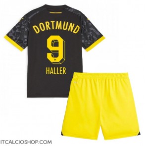 Borussia Dortmund Sebastien Haller #9 Seconda Maglia Bambino 2023-24 Manica Corta (+ Pantaloni corti)